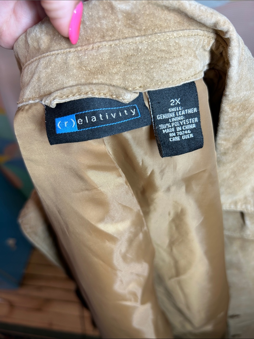 Relativity Tan Suede Jacket - Picture 6 of 6